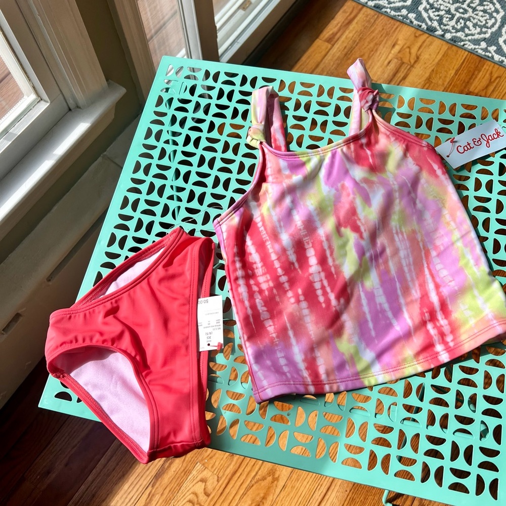 Brand new with tags! Cat & Jack girls two piece bathing suit